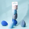 Blue beauty blender for precise makeup application