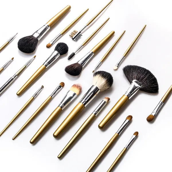 Close-up of the Sunny Vibes Makeup Brush Set with dense bristles