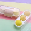 Vibrant Trio Makeup Blenders showcasing their unique shapes