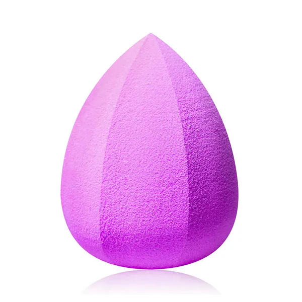 Flexible makeup sponge showcasing its soft texture and slant cuts