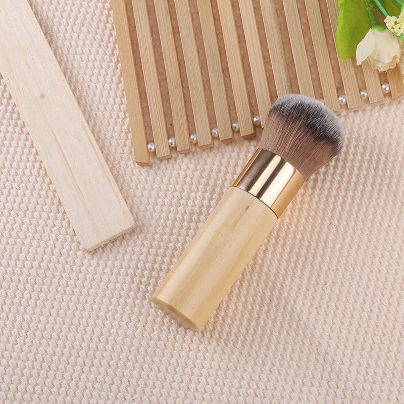 Eco-Friendly Bamboo Handle Powder Brush close-up