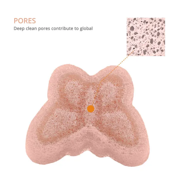 Cherry Blossom Konjac Sponge - Close-Up Detail