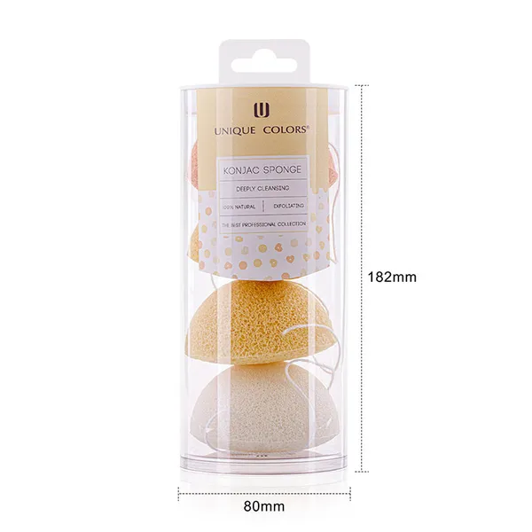 Natural Konjac Sponges with eco-friendly packaging