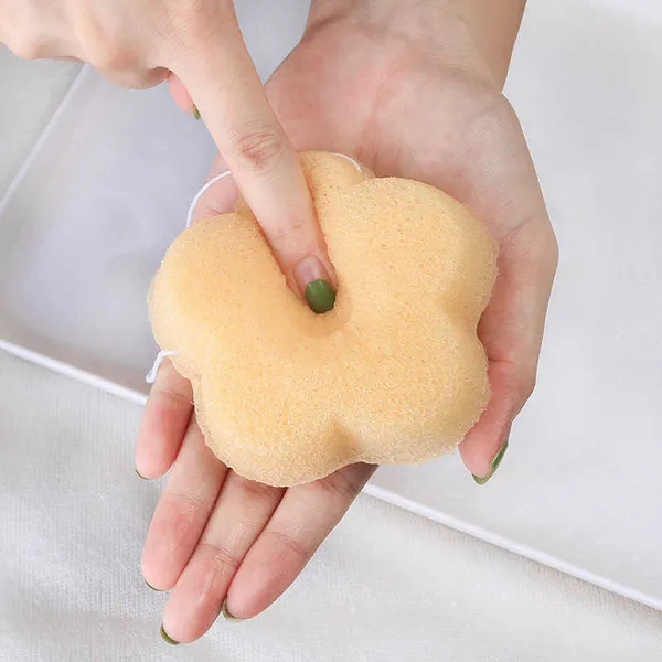 Floral Citrus Konjac Sponge - Side View