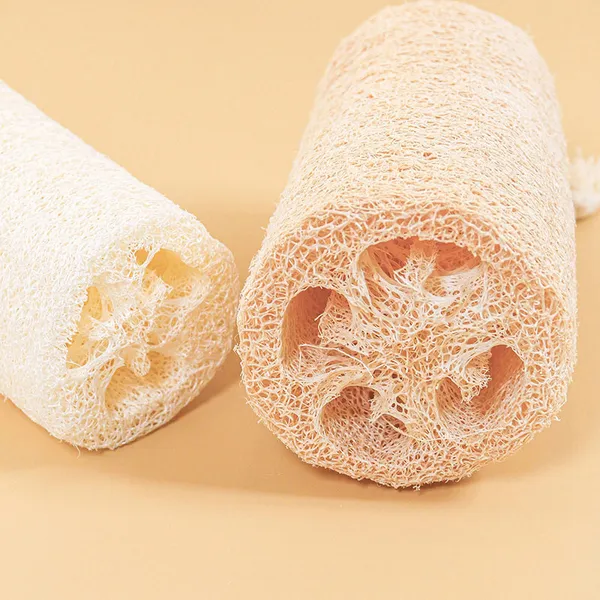 Close-up of eco-friendly loofah sponge texture